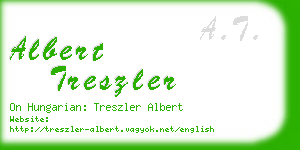 albert treszler business card